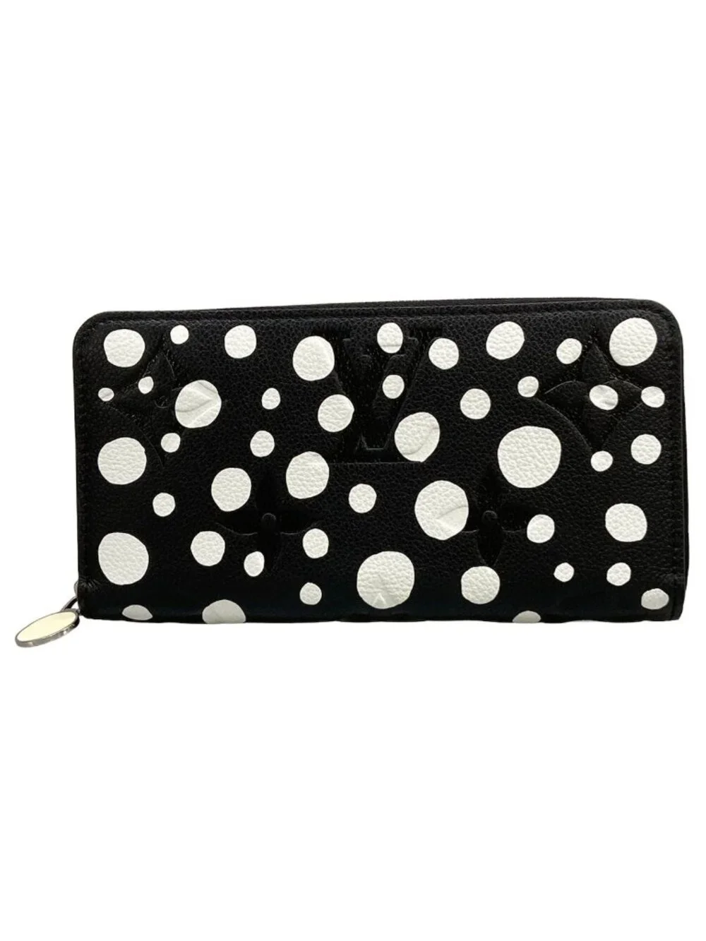Louis Vuitton Wallet Yayoi Kusama LV YK Zippy Noir Blanc Leather Cowhide